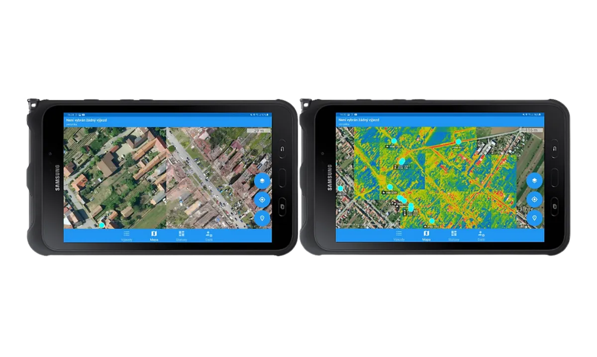 Tornado response supported by aerial mapping