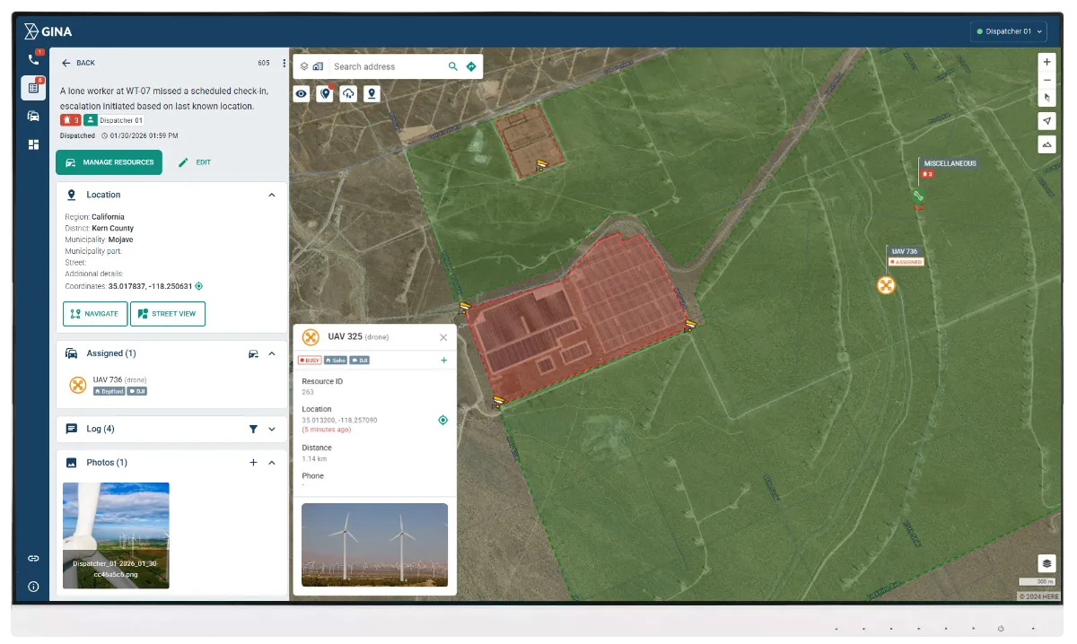 Unified feed for CCTV and drones, and sensors