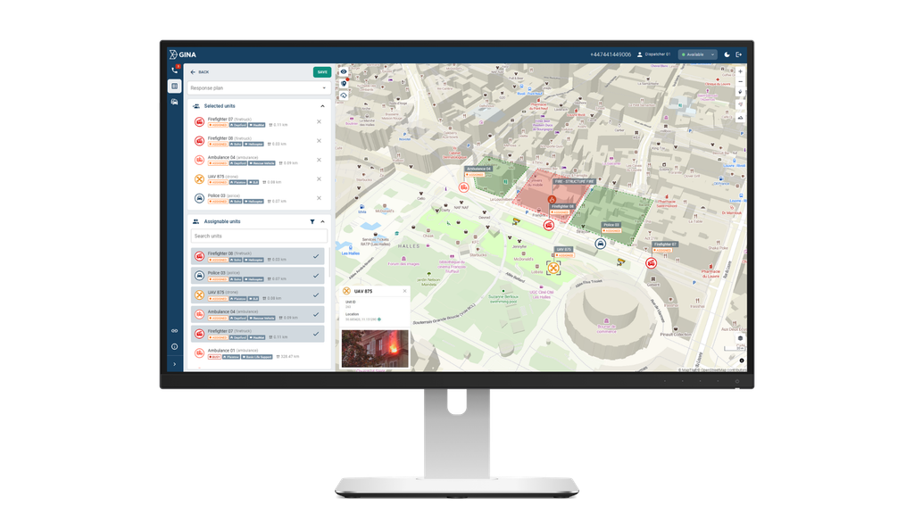 What is situational awareness? Smart CAD dashboard mockup showing a live incident map and real-time unit tracking.