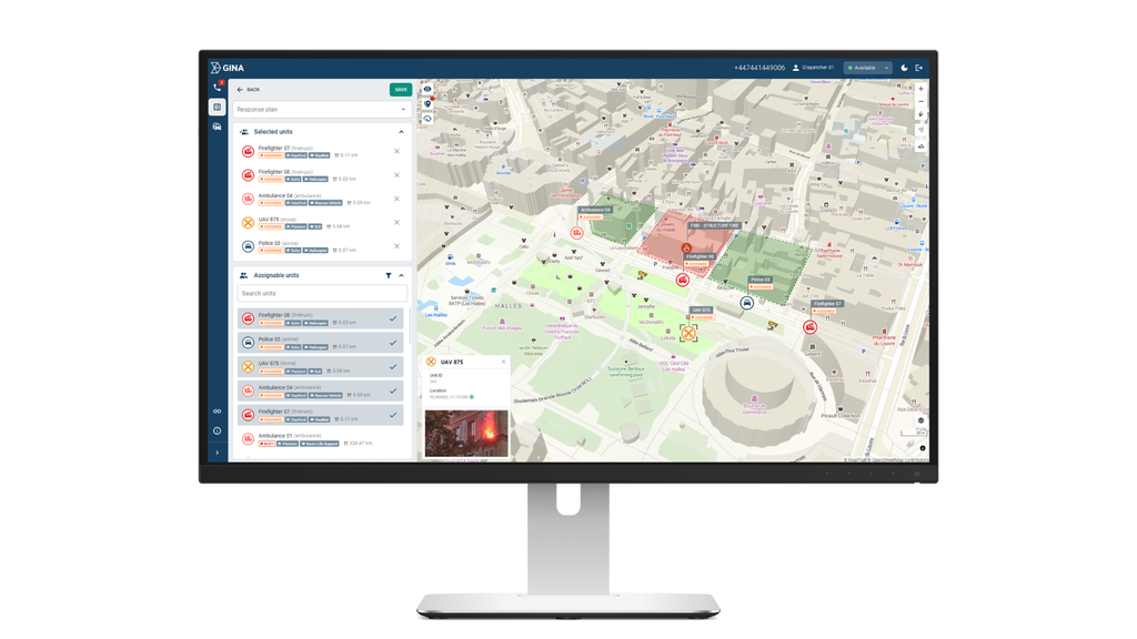 Smart CAD dispatch dashboard showing shared incident data across police, fire, and EMS, illustrating interoperability meaning in practice